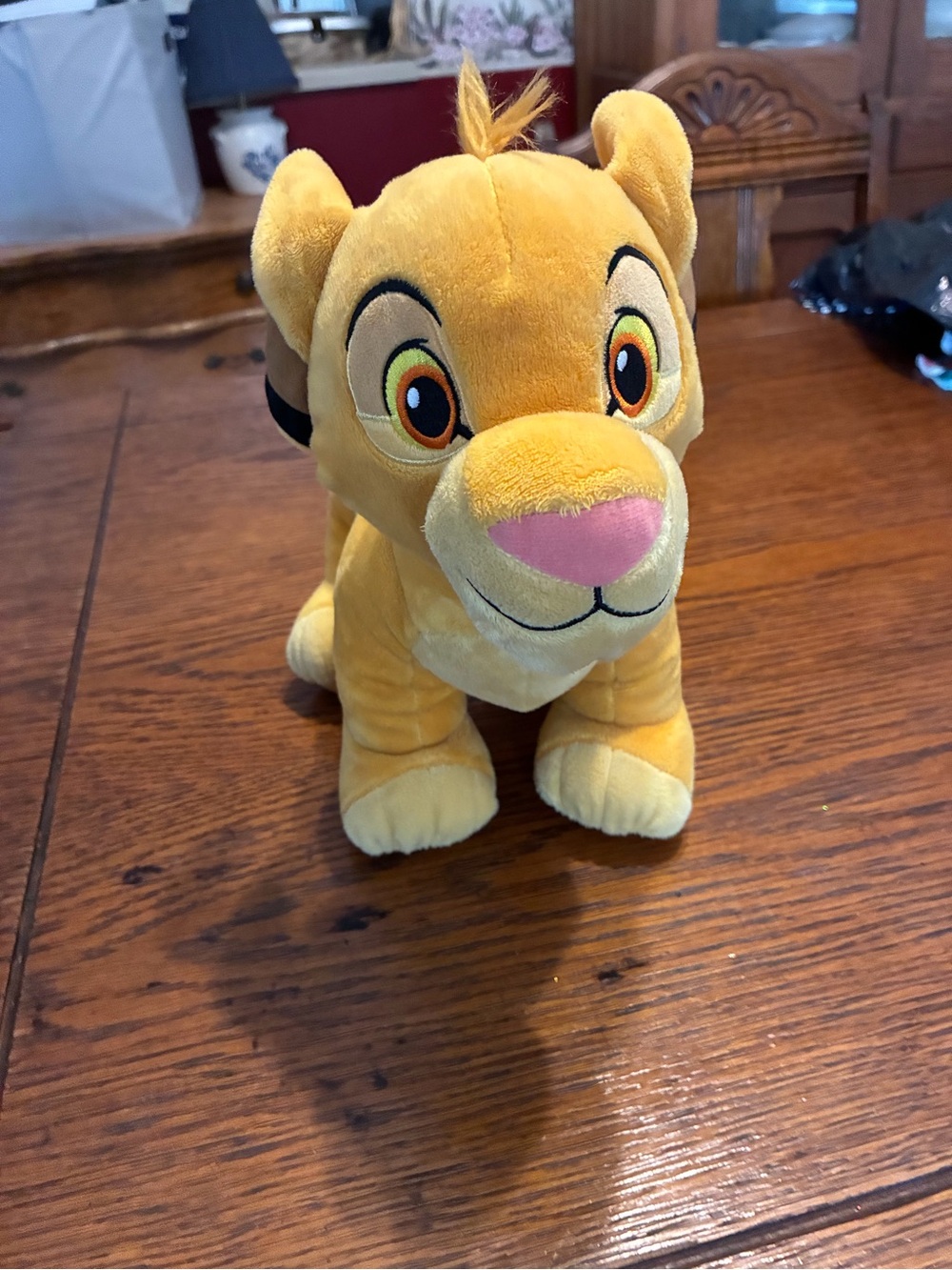 Disney Yellow Simba Plush with Pink Nose